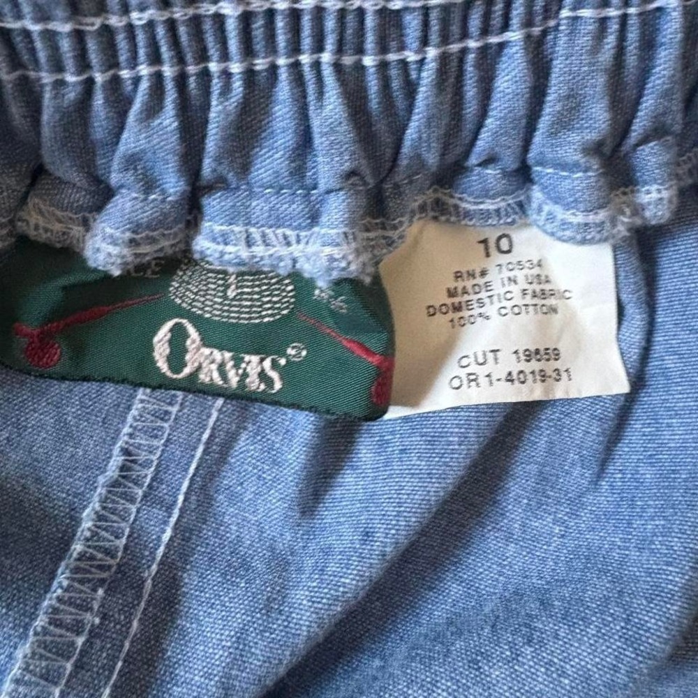 Orvis 90s Denim Skirt Maxi Pleated Light Wash Jean Women's M Vintage 10 Cotton - Picture 8 of 8